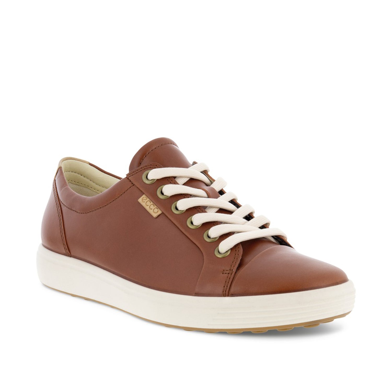 ECCO Women's Soft 7 Leather Loafers in Cognac - Comfortable Slip-On Shoes for Work, Office & Casual Wear