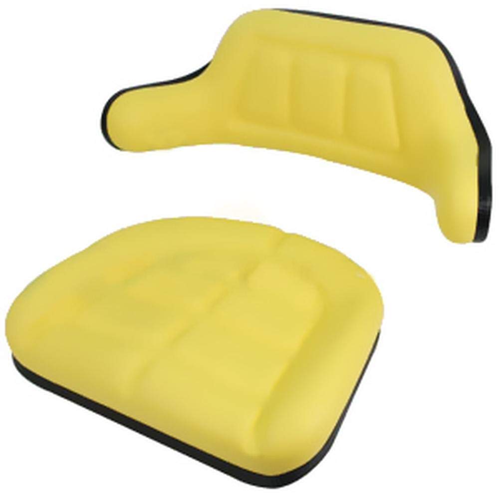 RAParts Yellow Seat Cushion Set - Bottom & Back Replacement for John Deere W103YL & W333 Tractor Seats - Comfort Upgrade for Farming & Outdoor Work