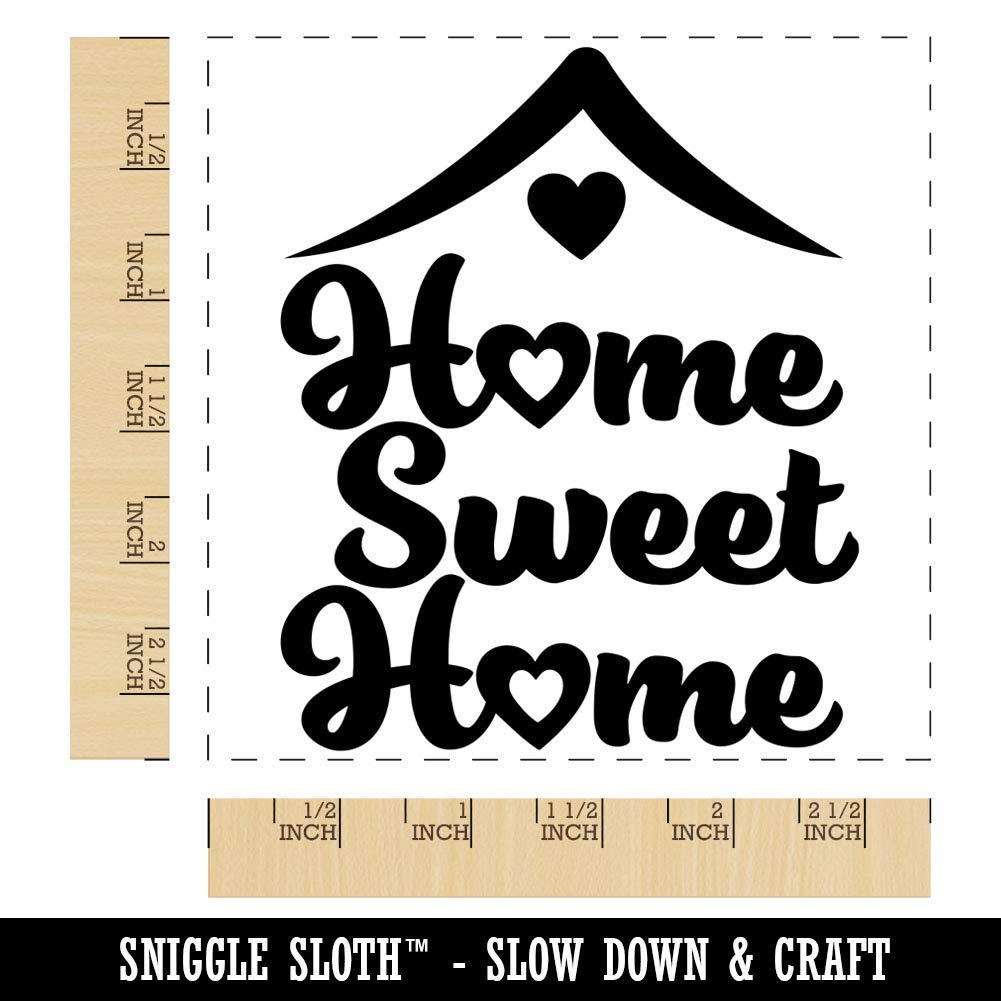 Hearts Square Rubber Stamp for DIY Crafting, Scrapbooking & Card Making - 2.75 Inch Large Stamp for Home Decor, Gift Wrapping & Stationery Projects