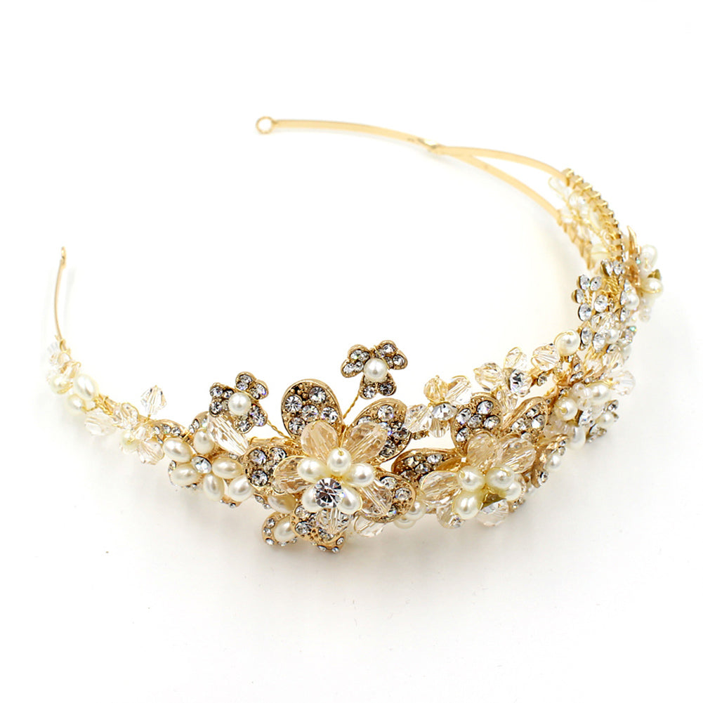 Sparkling Rhinestone Bridal Tiara for Wedding - Elegant Crystal Crown for Bride, Flower Girl, Prom, Pageant, and Special Occasions