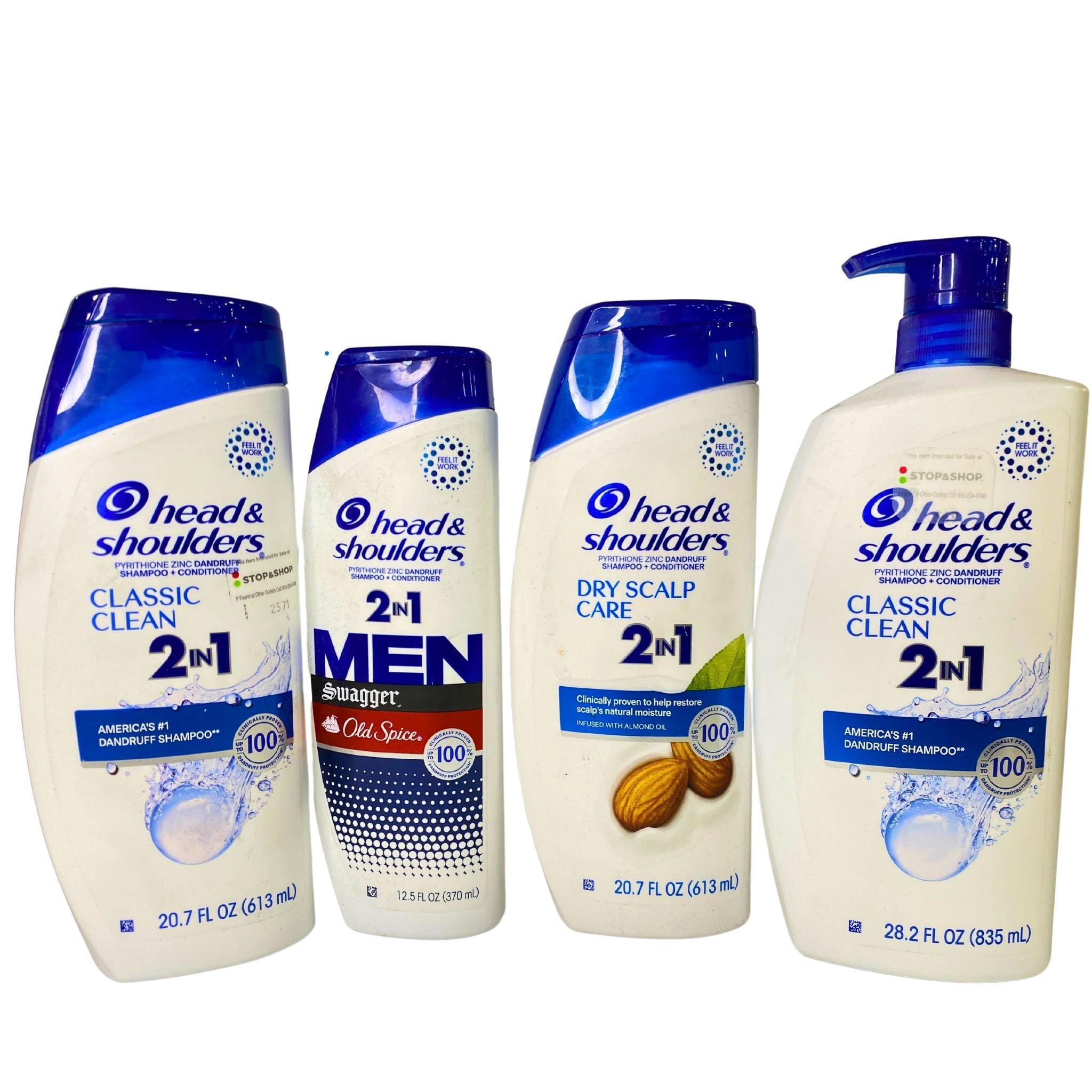 Head & Shoulders 2 in 1 Shampoo and Conditioner Combo Pack - 50 Pieces Assorted Scents & Sizes (Apple Fresh, Citrus Breeze, Ocean Lift) - Perfect for Salons, Gyms, Hotels & Travel Toiletries