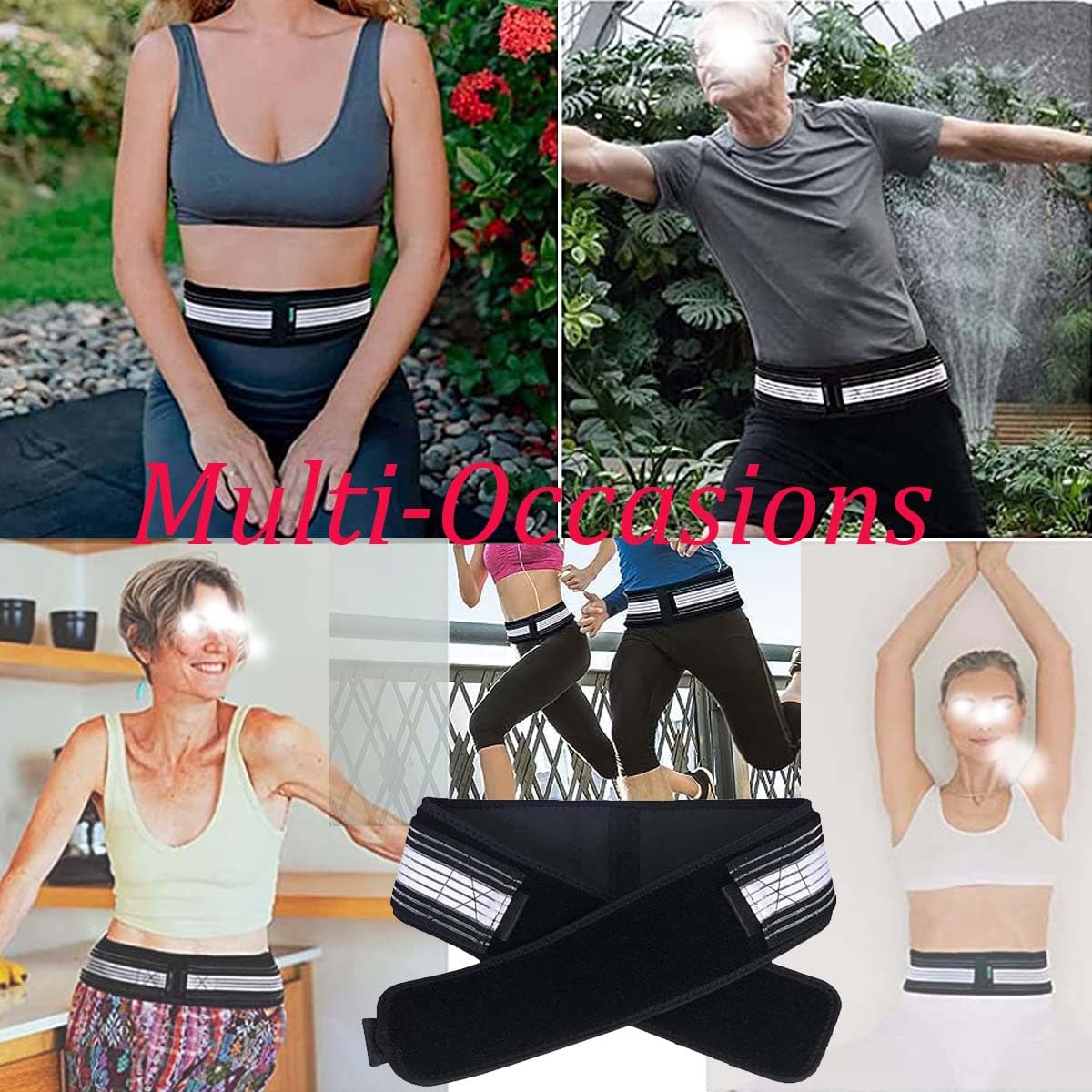 Premium Lower Back Support Belt for Men & Women - Sciatica & Back Pain Relief, Adjustable Lumbar Brace (42.9in/109cm) - Ideal for Work, Sports & Daily Activities