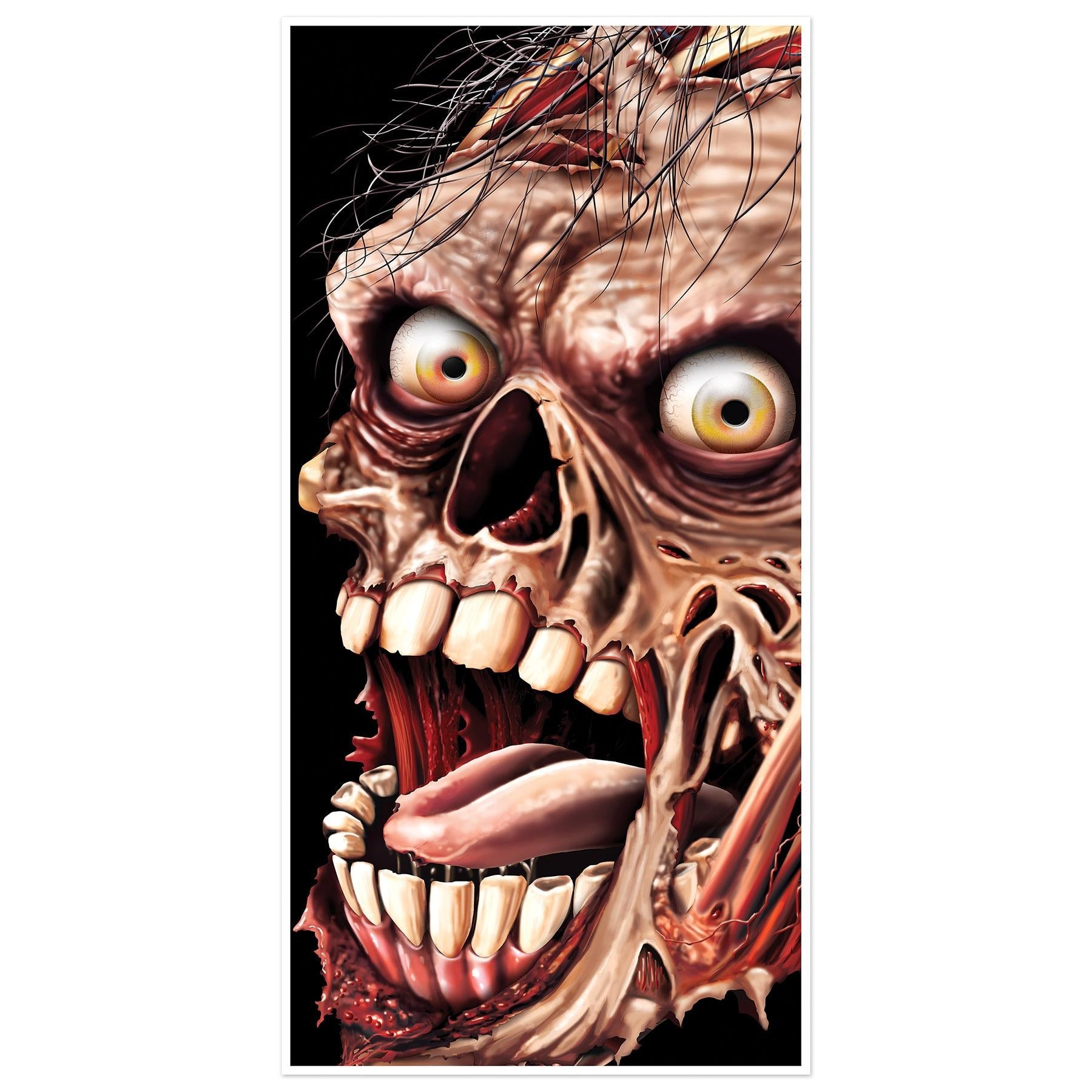 12 Pack Halloween Zombie Door Covers - Spooky Decor for Parties, Haunted Houses & Trick or Treat - Scary Decoration for Doors & Windows
