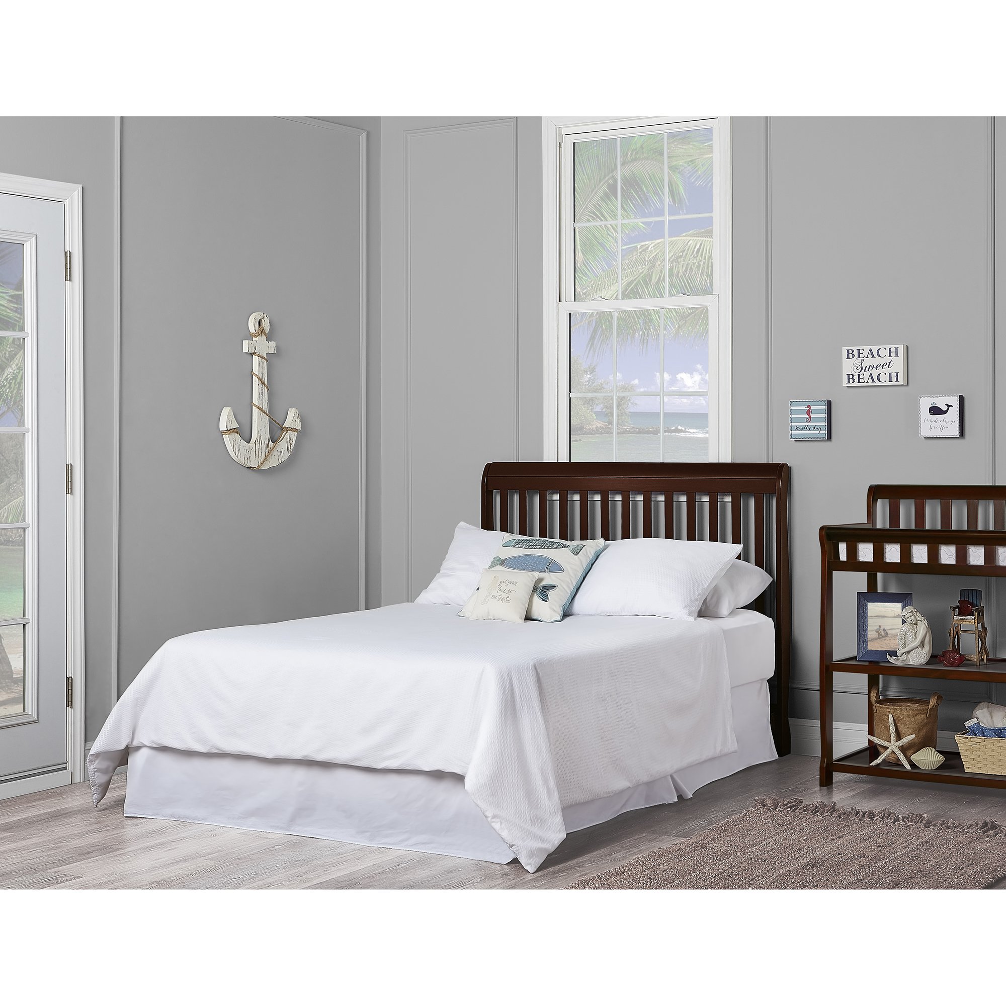 Dream On Me Ashton 5-in-1 Convertible Crib in Espresso - Greenguard Gold Certified Safe Nursery Furniture, 50x36x44 Inches - Perfect for Baby's Nursery, Toddler Room & Guest Bedroom