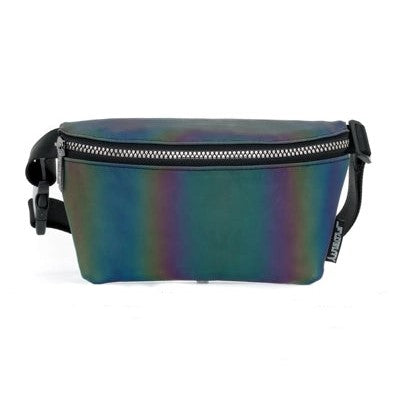 Ultra Slim Reflective Rainbow Fanny Pack for Running, Hiking & Travel - Hands-Free Waist Bag for Men & Women