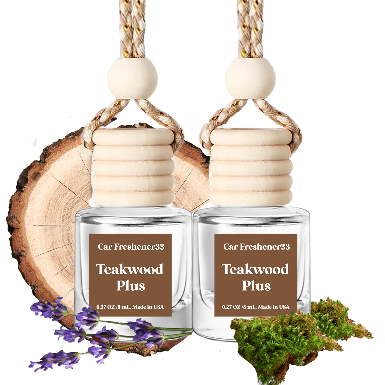 Premium Car Air Freshener Hanging - Long Lasting Scent Diffuser for Vehicles | Cute Car Accessories for Women | Made in USA (2 Pack) | Perfect for Daily Commute & Road Trips