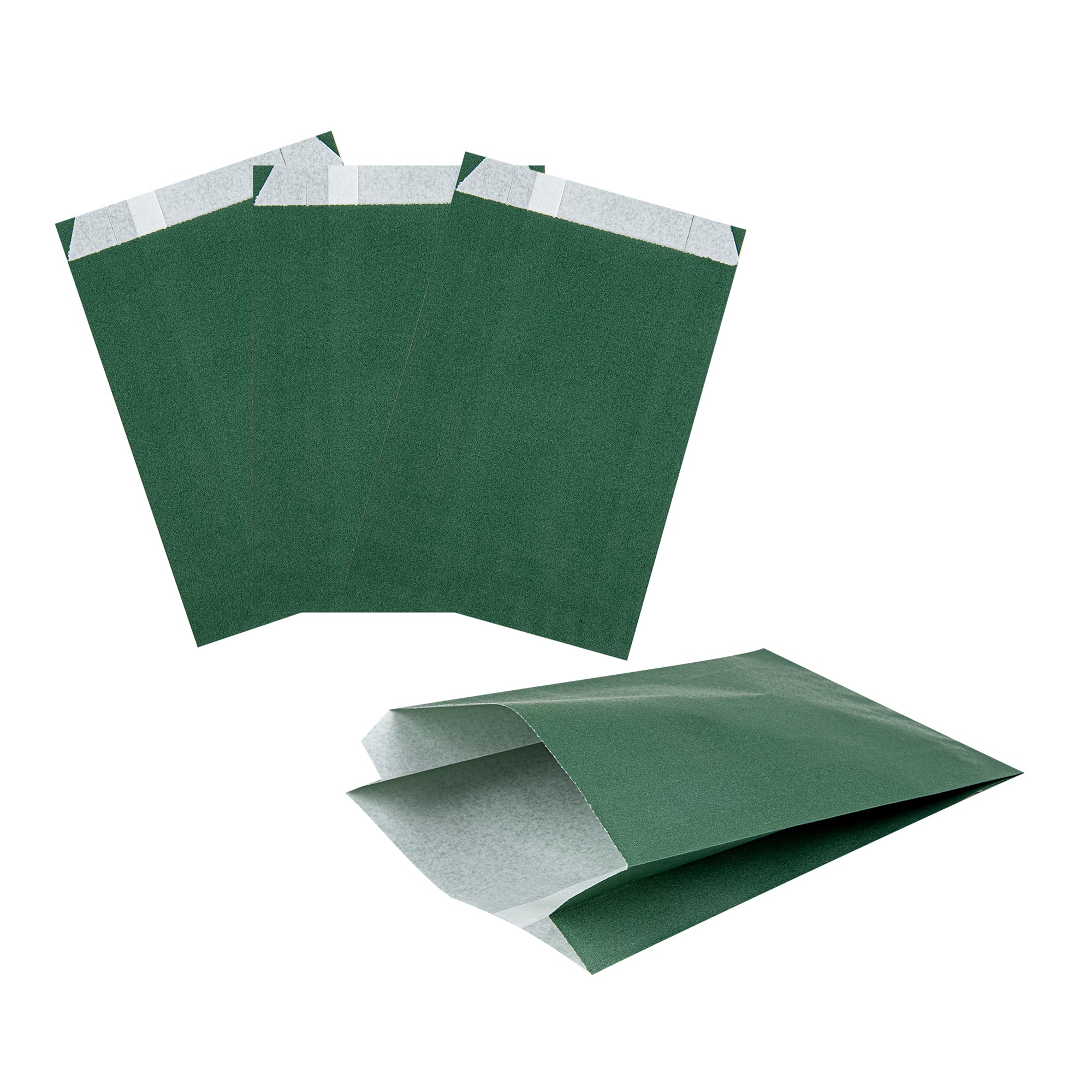 Eco-Friendly Forest Green French Fry & Snack Bags - 4.25