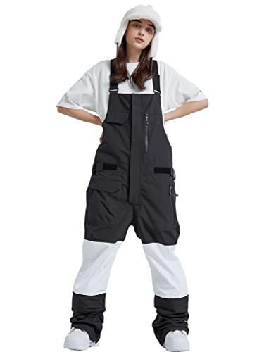 GS SNOWING Women's Waterproof Insulated Snow Bibs - Windproof Ski Pants for Snowboarding & Winter Sports | Perfect for Skiing, Snowboarding & Cold Weather Activities