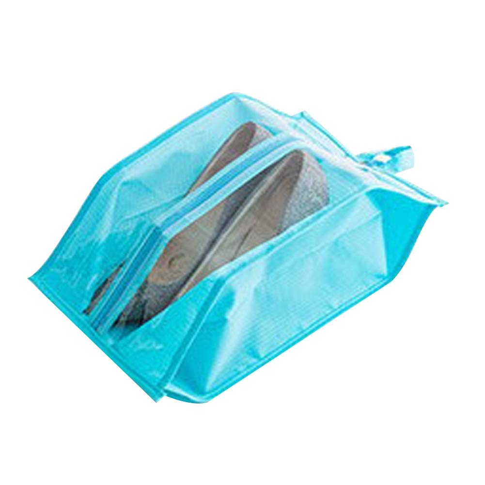 HMQCI Waterproof Nylon Travel Shoe Bags Set of 5 with Zipper for Men & Women - Perfect for Gym, Business Trips & Vacation Packing Organization