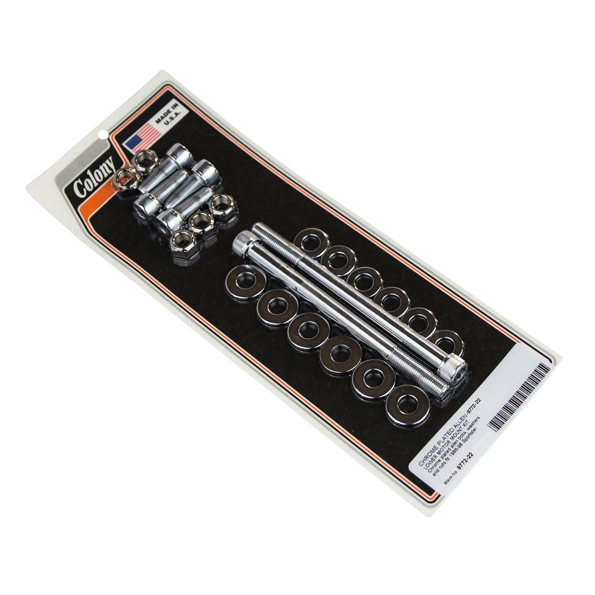 1986-1998 Harley Davidson Sportster 22 Lower Motor Mount Allen Screw Kit - Chrome Plated Replacement for Smooth Ride & Vibration Reduction - Perfect for DIY Motorcycle Repair & Maintenance