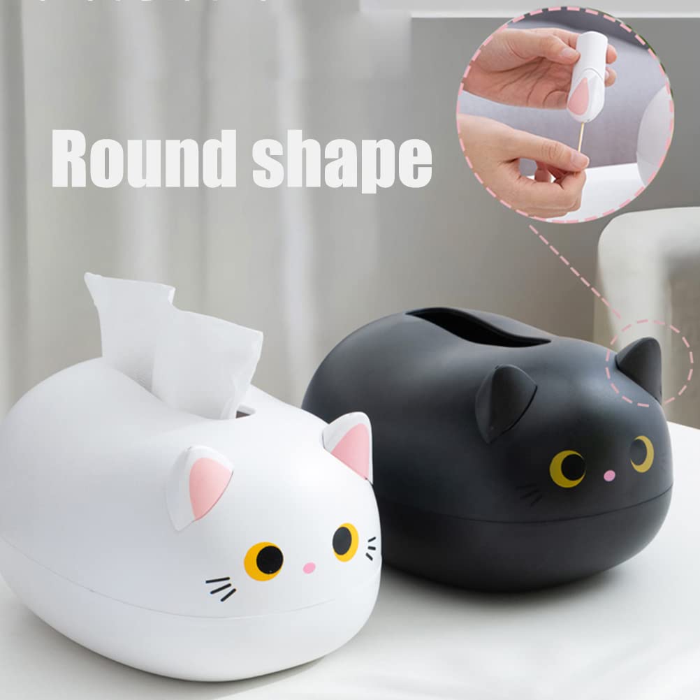 Cartoon Cat Tissue Box Cover - Cute Desktop Napkin Dispenser & Storage Container for Cat Lovers | Perfect for Home, Office Decor & Gift Idea