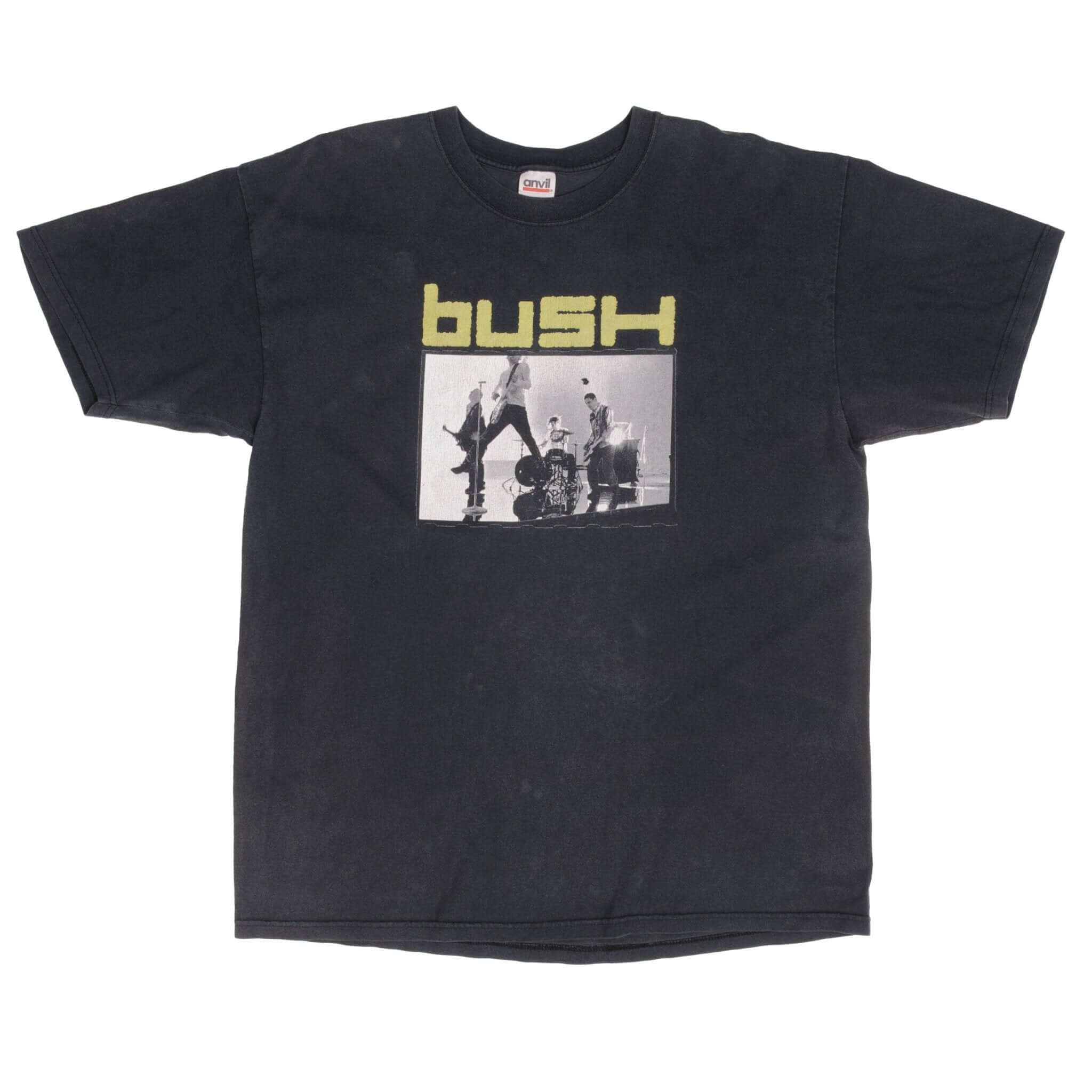 Vintage Bush Golden State Tour 2002 Graphic T-Shirt XL - 100% Cotton Made in USA - Retro Band Tour Tee for Concerts & Casual Wear