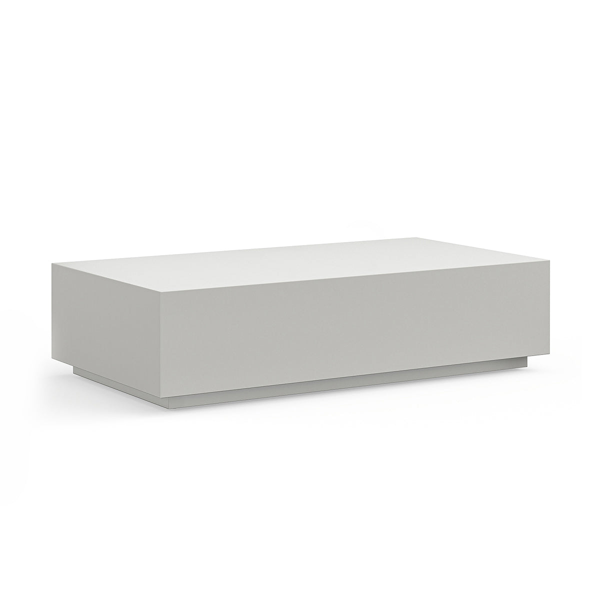 Modern Rectangular Concrete Coffee Table - Minimalist Industrial Style for Living Room, Lounge & Outdoor Patio