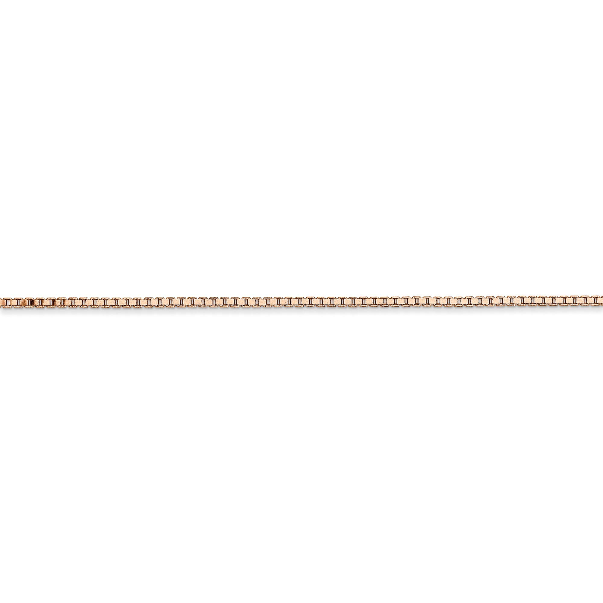 14K Rose Gold 1.10mm Box Link Chain Necklace - 16 Inch Dainty Jewelry for Women - Perfect for Layering, Gifts & Everyday Wear