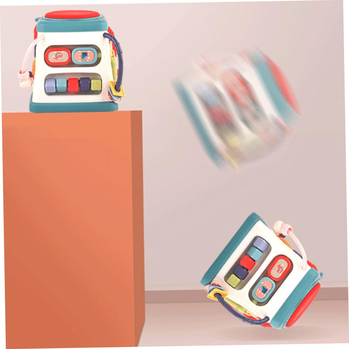 Gogogmee Hand Clapping Drum Toy - Musical Instrument for Kids, Plastic Blue Tambourine, Rhythm Percussion Toy for Babies & Toddlers - Perfect for Early Learning, Music Play & Sensory Development