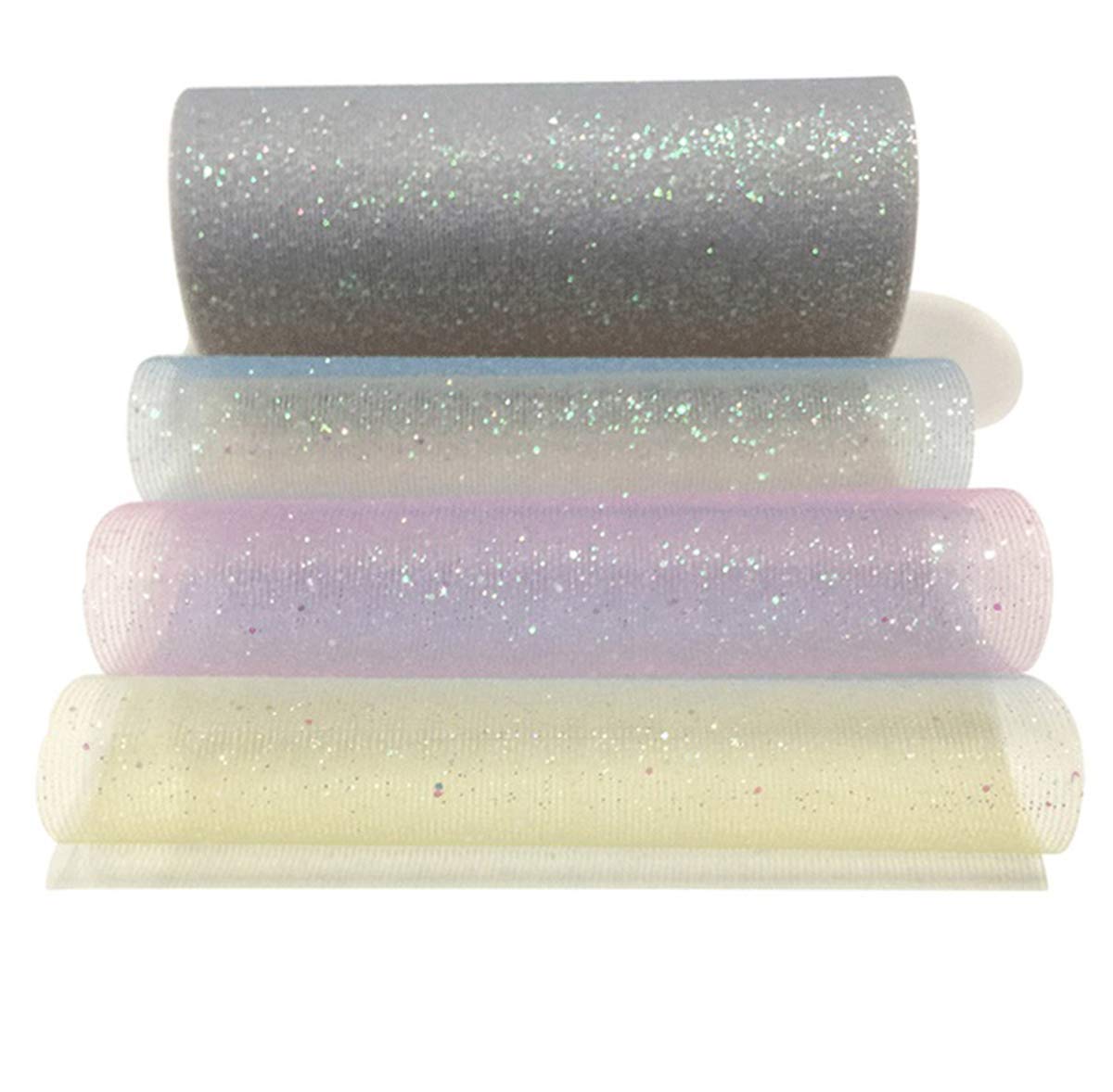Lauthen.S Rainbow Glitter Tulle Rolls - 6
