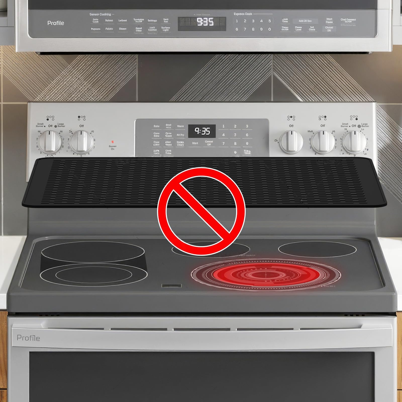 Silicone Stove Top Cover for Electric & Glass Cooktops - XL Non-Slip Stove Mat Protector (30