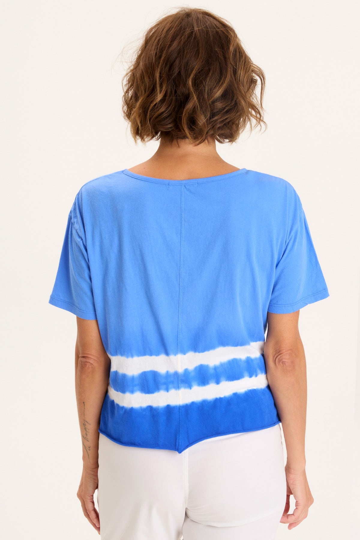 Steph Tee Caravel Wash Cobalt - Soft Vintage Washed Cotton T-Shirt for Men & Women | Casual Everyday Wear, Street Style, Lounge Comfort