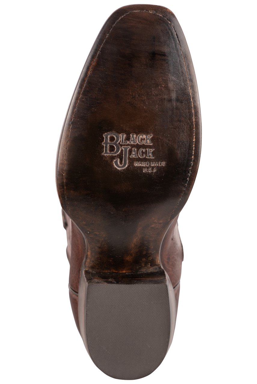 Premium Black Jack Men's Bison Leather Cowboy Boots in Chocolate Brown - Durable & Stylish Western Boots for Rodeo, Country Dancing & Outdoor Adventures