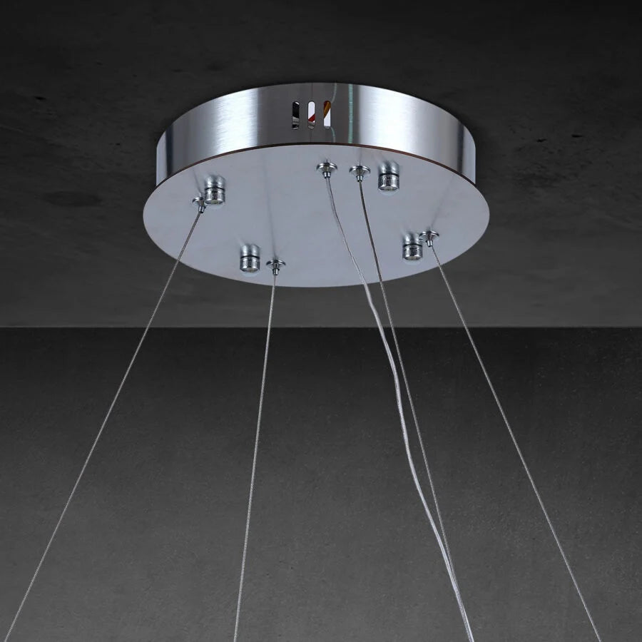 Elegant Maurice Round Crystal Chandelier - Modern Ceiling Light Fixture for Dining Room, Bedroom & Living Room Decor | Dimmable LED Lighting for Home & Office Spaces