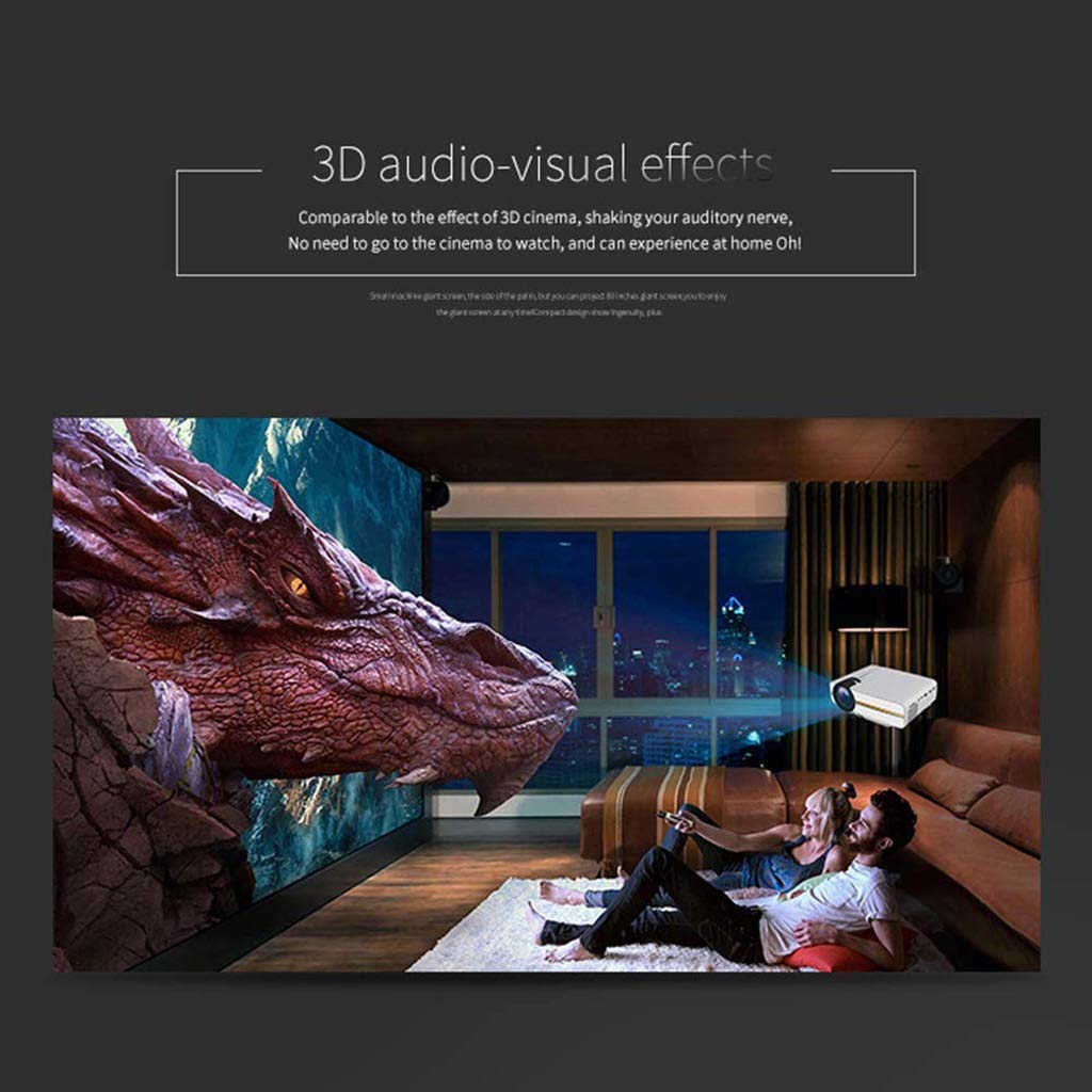 YADECL Mini Projector 1080P HD Portable WiFi Home Theater Projector for iPhone Android Smartphone - Perfect for Dorm Room, Bedroom & Outdoor Movie Nights (Black)