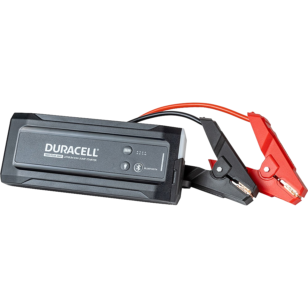 Duracell DRLJS180B 1800A Portable Jump Starter with Bluetooth, USB Power Bank & LED Flashlight - Emergency Car Battery Booster for Trucks, SUVs, RVs - Perfect for Roadside Assistance & Outdoor Adventures