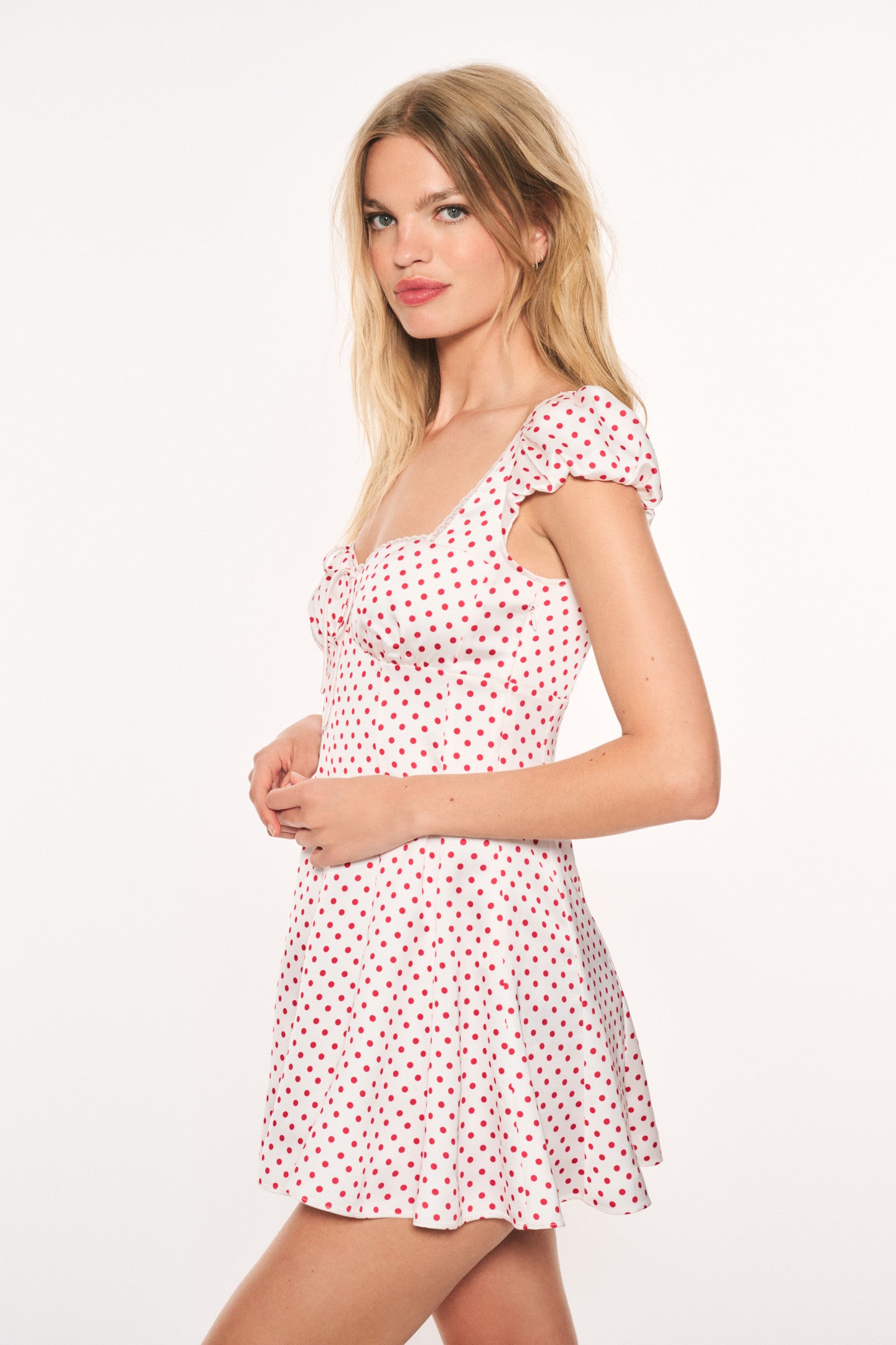Polka Dot Mini Dress for Women - Flirty & Fun Summer Party Dress - Perfect for Dates, Cocktails, and Beach Vacations