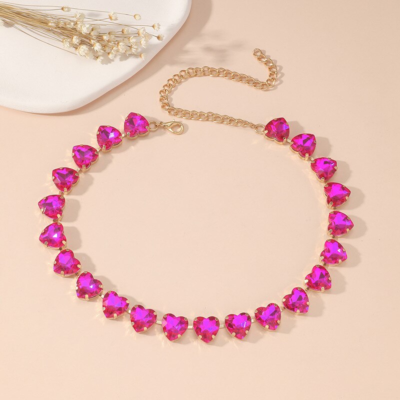 Elegant Women's Crystal Choker Necklace - Sparkling Rhinestone Collar Jewelry for Party, Wedding & Evening Wear