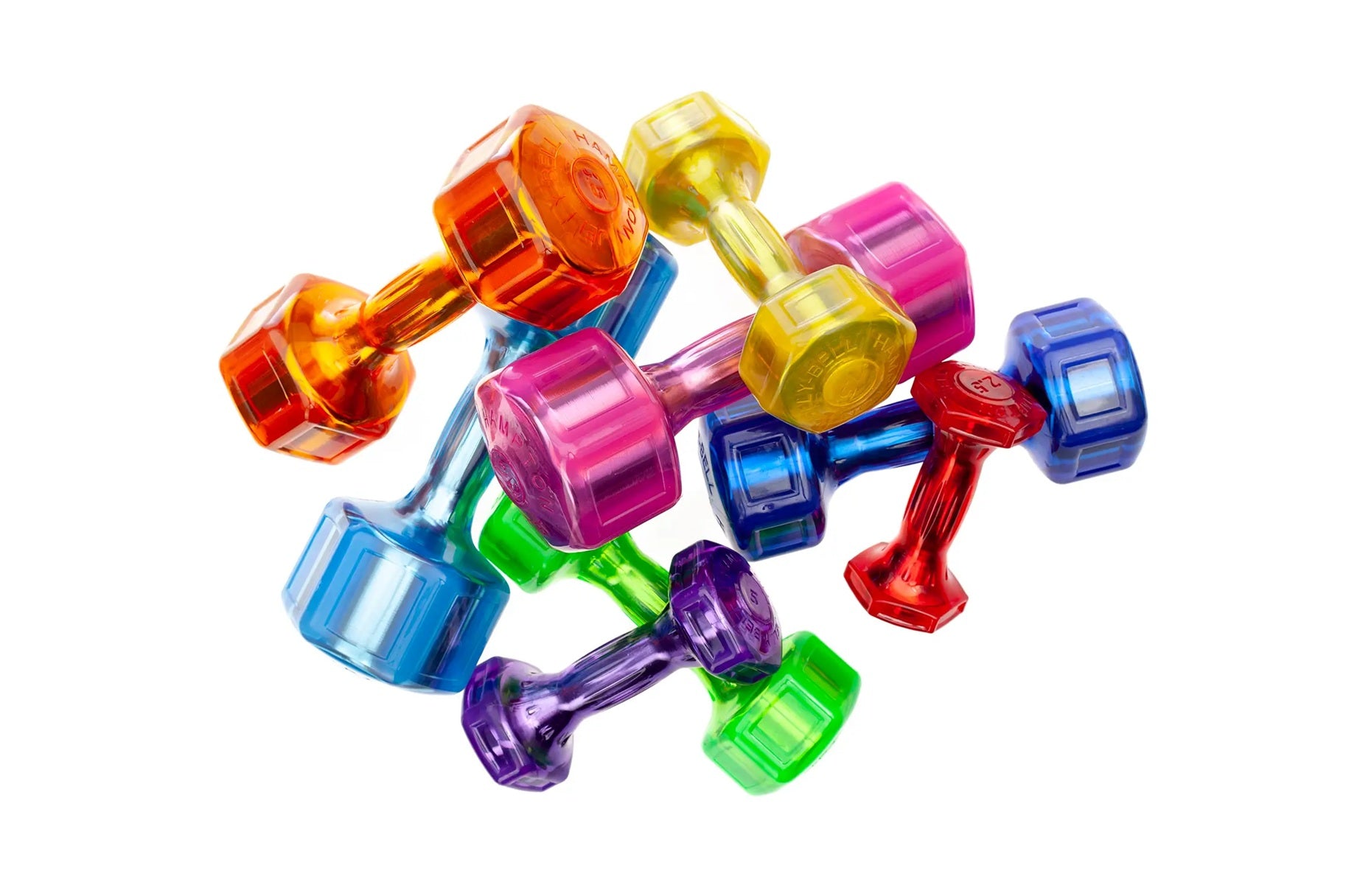 Hampton JELLY BELL Urethane Aerobic Dumbbells - Lightweight Workout Weights for Home Gym, Yoga & Fitness Training - Perfect for Women's Exercise, Cardio & Strength Training