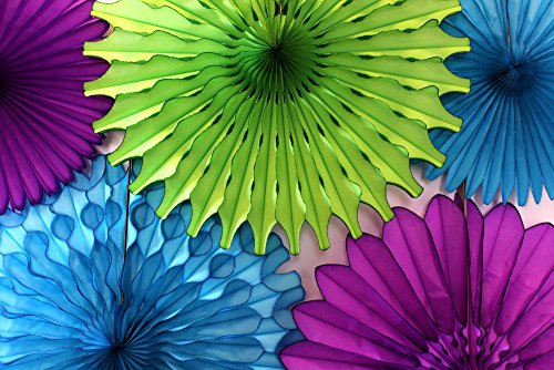Peacock - Lime, Turquoise, Purple