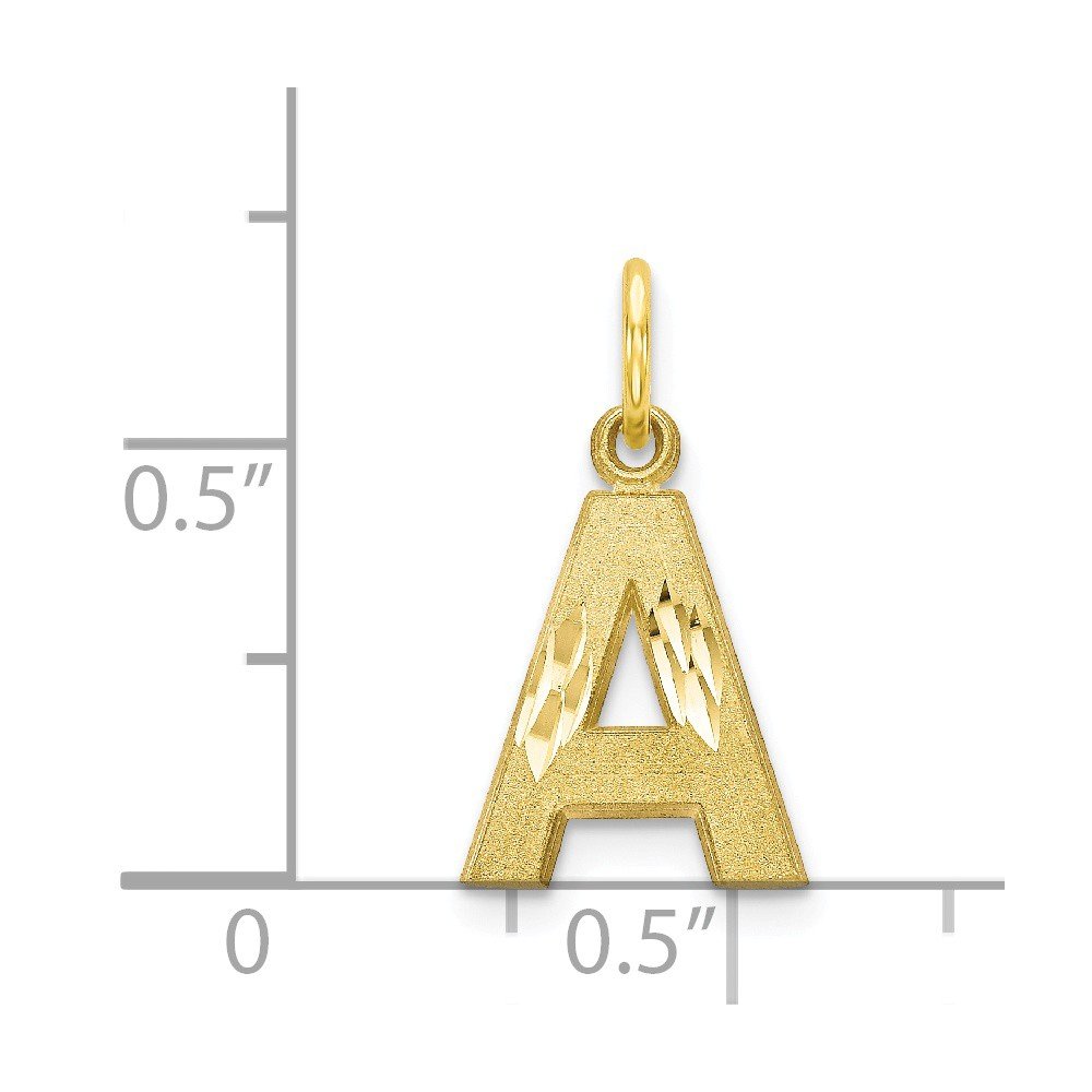 10K Solid Yellow Gold Initial Letter 