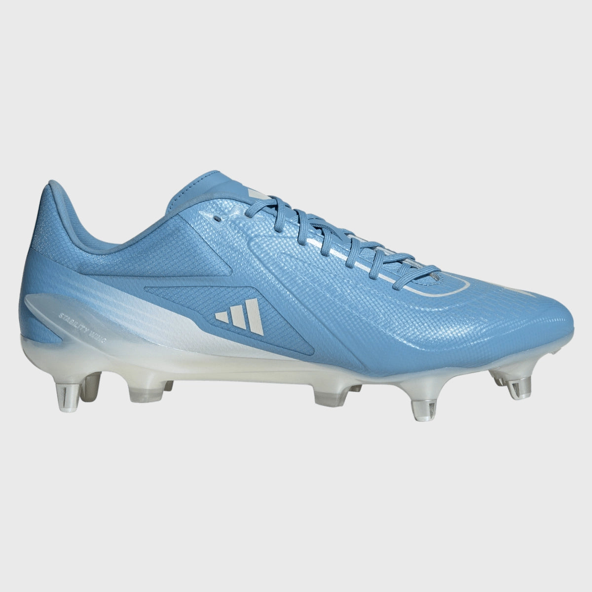 Adidas Adizero RS15 Ultimate SG Rugby Cleats - Light Blue | Lightweight Football Shoes for Rugby & Soccer | Perfect for Wet & Soft Ground Play