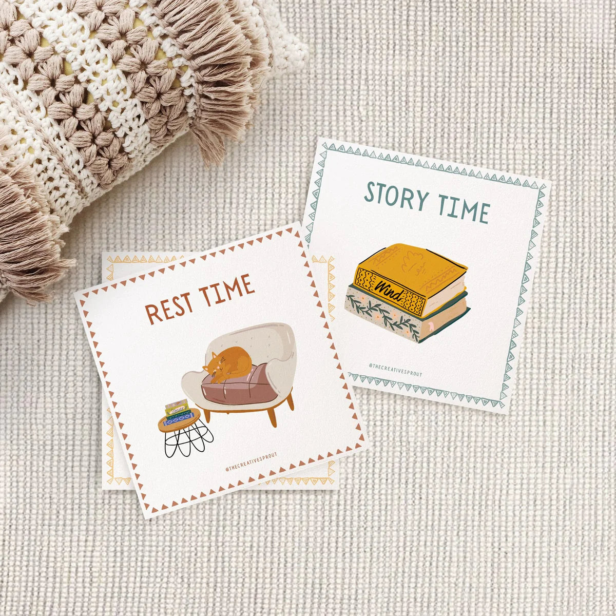 Creative Sprout Daily Routine Cards for Kids - 72 Pack | Visual Schedule & Chore Chart for Toddlers & Preschoolers | Perfect for Morning & Bedtime Routines