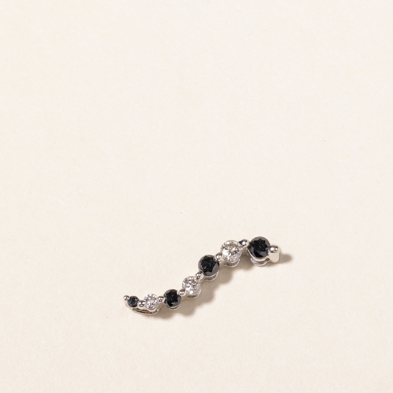 Exquisite Black & White Diamond Drop Pendant Necklace | 0.122ctw & 0.09ctw | Elegant Jewelry Gift for Women | Perfect for Weddings, Anniversaries & Special Occasions