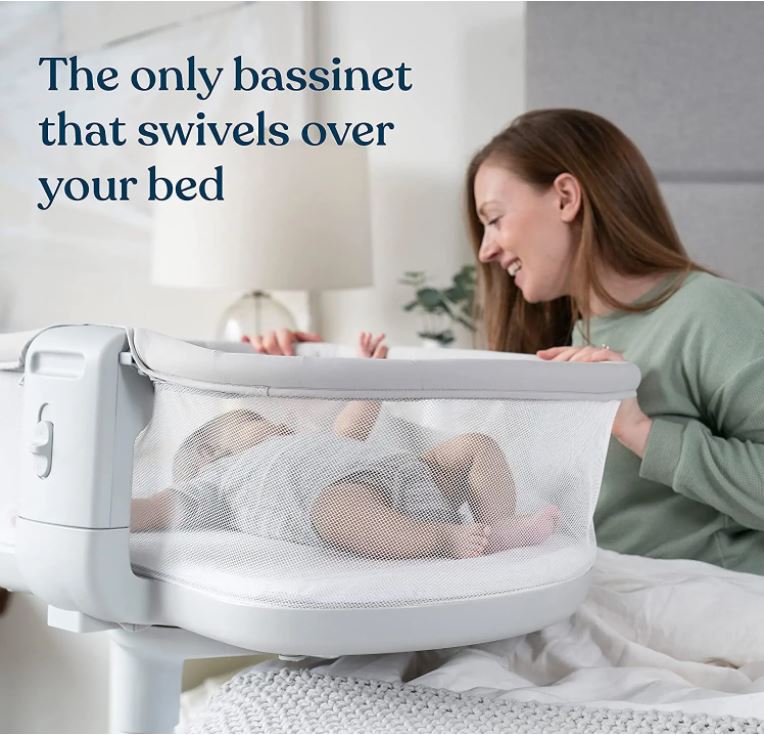 Halo BassiNest Swivel Sleeper 3.0 - Portable Baby Bassinet with 360° Rotation, Breathable Mesh & Nightlight - Perfect for Newborns, Nursery, Bedside Co-Sleeping & Travel