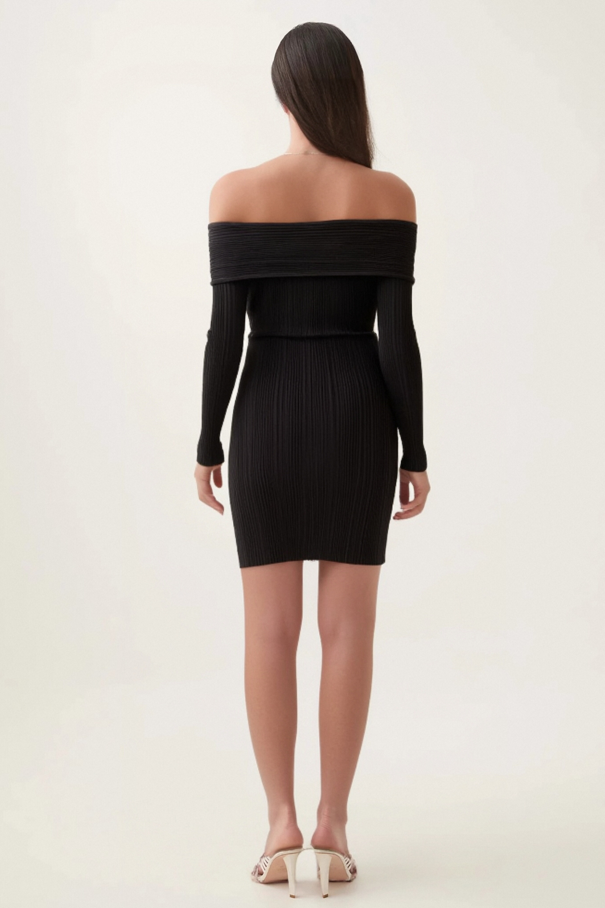 Alice Off Shoulder Ribbed Knit Mini Dress - Women's Sexy Bodycon Party Dress for Night Out, Date Night & Summer Vacation