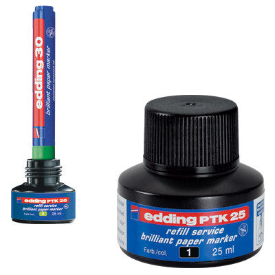 edding PTK25 25ml Pigment Marker Pen Ink Refill - Premium Quality for Artists, Calligraphy & Craft Projects