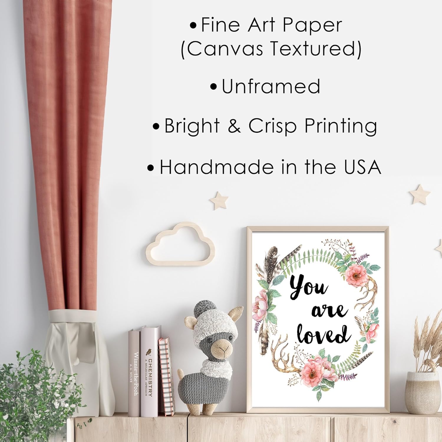 Just Breathe Wall Art Prints - Set of 2 Unframed 8x10 - Inspirational Office & Home Décor