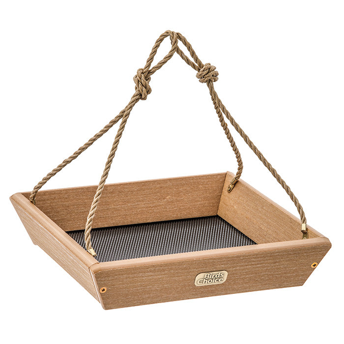 Birds Choice Spruce Creek Hanging Tray Bird Feeder - Outdoor Garden Bird Feeder for Wild Birds, Squirrel Proof, Durable & Weather Resistant - Perfect for Backyard, Patio, and Garden Bird Watching