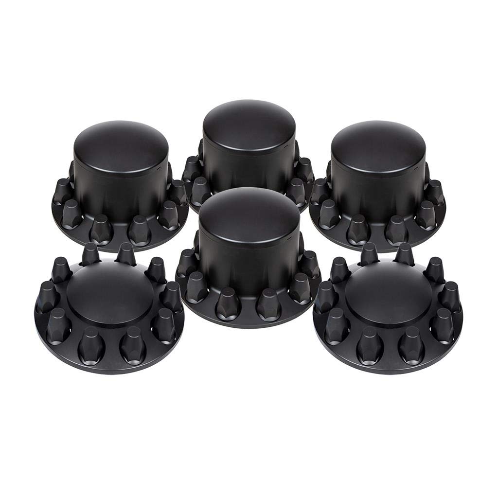 33MM Thread Matte Black Dome Axle Cover Combo Kit with Nut Cover Tool - Perfect for Car Wheel Maintenance & Customization