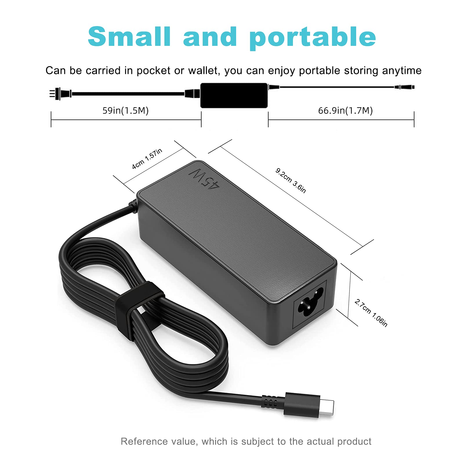 45W USB C Laptop Charger for Lenovo Chromebook & ThinkPad - Compatible with C330 S340 100e 300e 500e C340 S330 2nd Gen, T480 T580 E490 E580 C630 C940 720 910 - ADLX45YLC2D Power Adapter - Fast Charging for Home, Office & Travel
