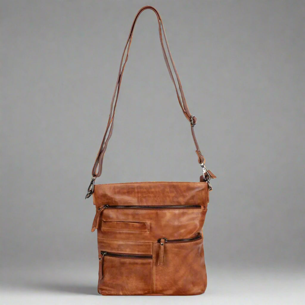 Premium Greenwood Leather Shoulder Bag for Women - Stylish & Durable Crossbody Purse - Perfect for Work, Travel & Everyday Use