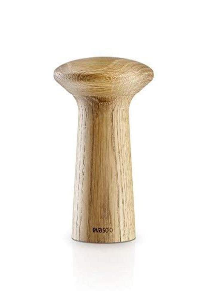 Premium EVA SOLO Oak Salt and Pepper Grinder Set with CrushGrind Ceramic Mechanism - 25 Year Warranty - Perfect for Kitchen, Dining Table & Gourmet Cooking