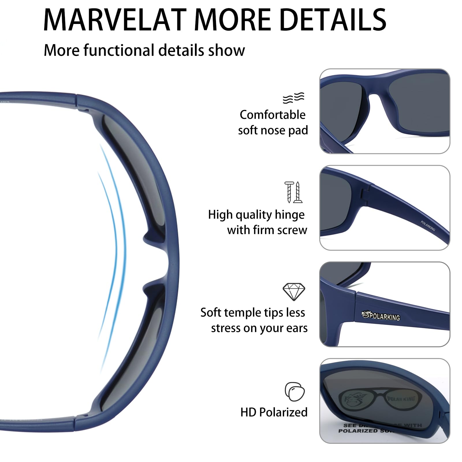 Polarized Sport Sunglasses for Men - Matte Finish UV400 Protection, Anti-Glare Mirror Lens - Perfect for Running, Cycling, Fishing & Outdoor Activities