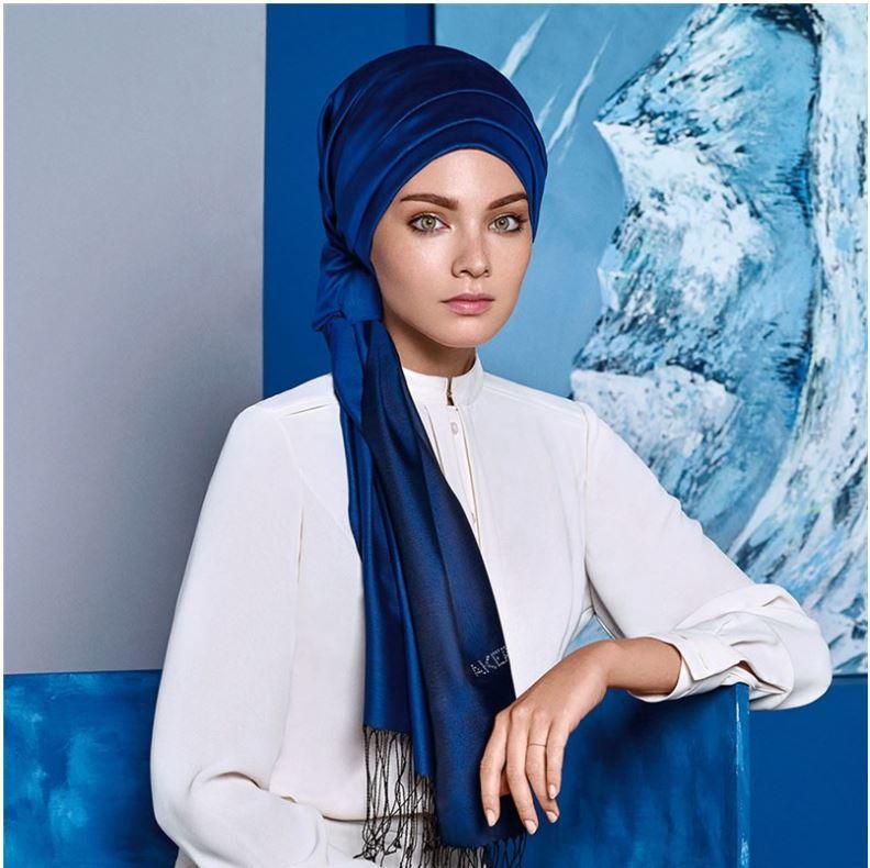 Stylish Navy Blue Shawl for Women - Soft & Elegant Wrap Scarf - Perfect for Fall, Winter & Special Occasions