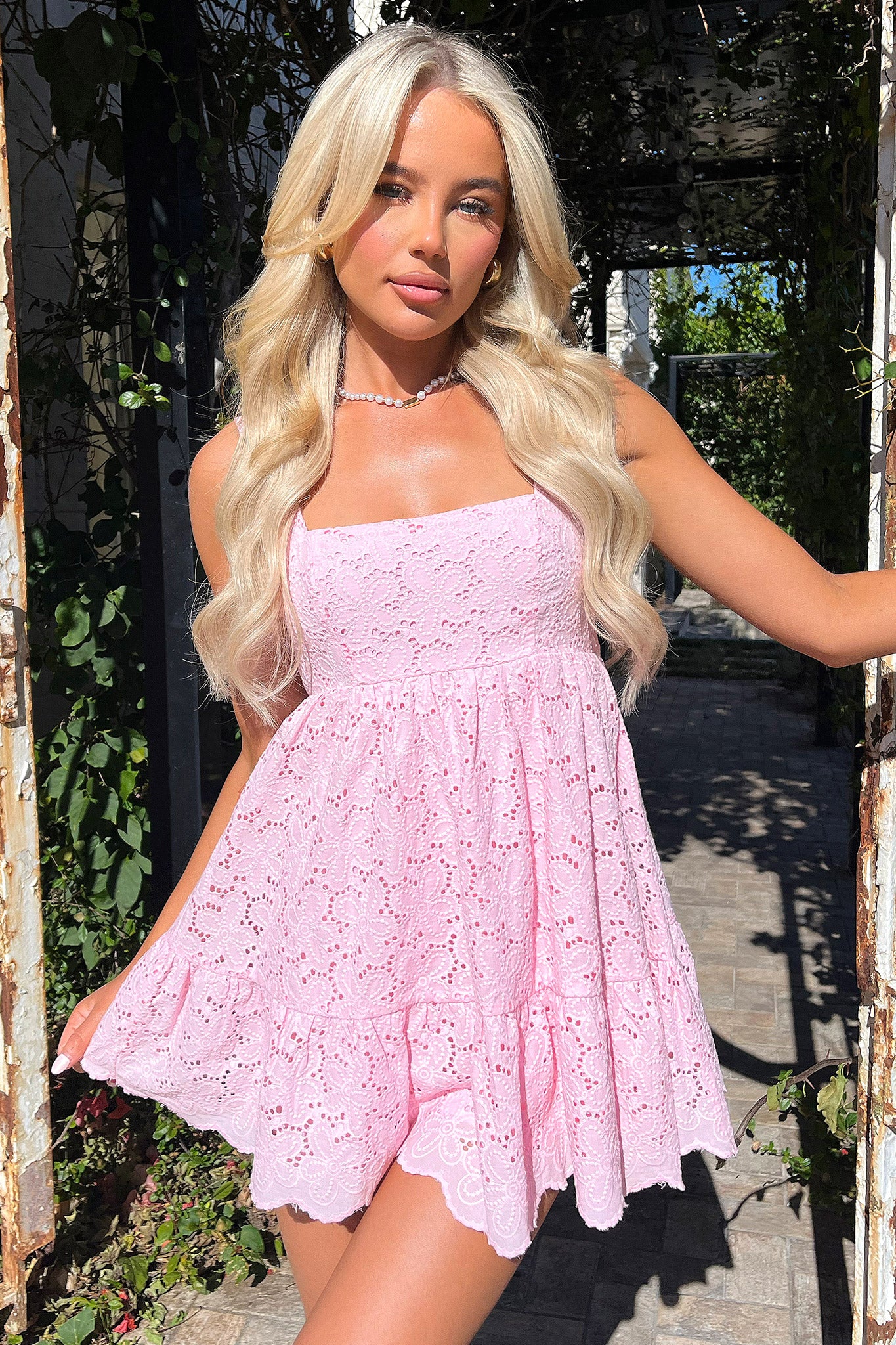 Lyndal Dress in Pink - Elegant Flowy Women's Summer Dress for Casual Outings, Parties & Beach Vacations