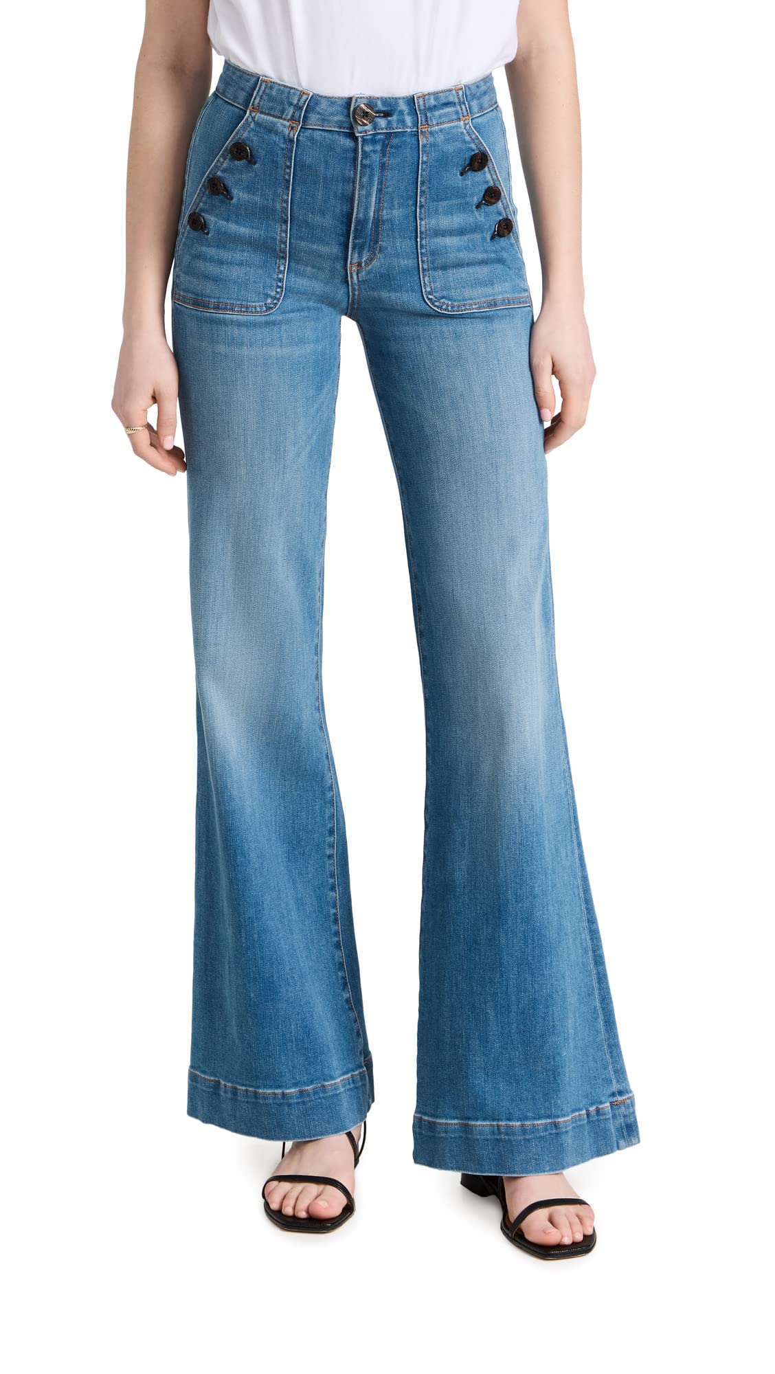 Women's Brick House Wide Leg Dynomite Jeans - High Waisted Vintage Denim Pants for Casual Outfits & Streetwear Fashion