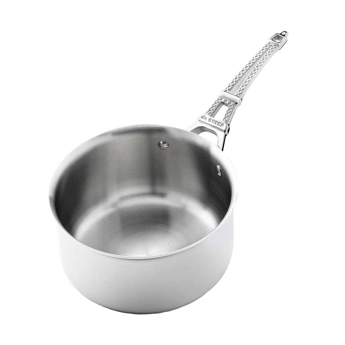 de Buyer Mont Bleu Affinity Stainless Steel Eiffel Tower Handle Saucepan 20cm - Perfect for French Cooking, Sauces & Gourmet Meals