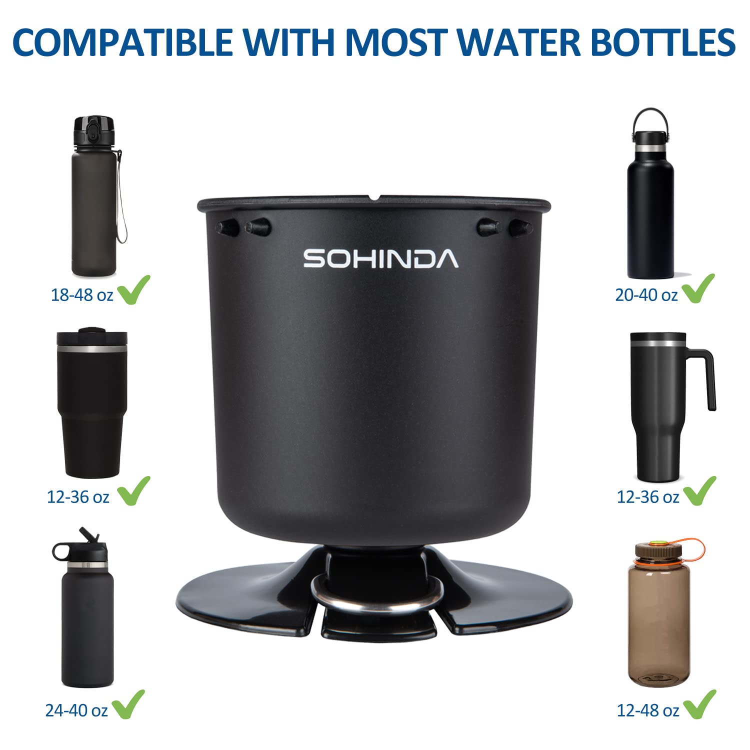 **SUP Paddle Board Cup Holder - Universal Kayak & Boat Accessory with Action Mount (White/Black) - Perfect for Drinks & Essentials on Water Adventures**    *Use Case: Keep your drinks secure while paddle boarding, kayaking, or boating—ideal for outdoor water sports and beach relaxation.*