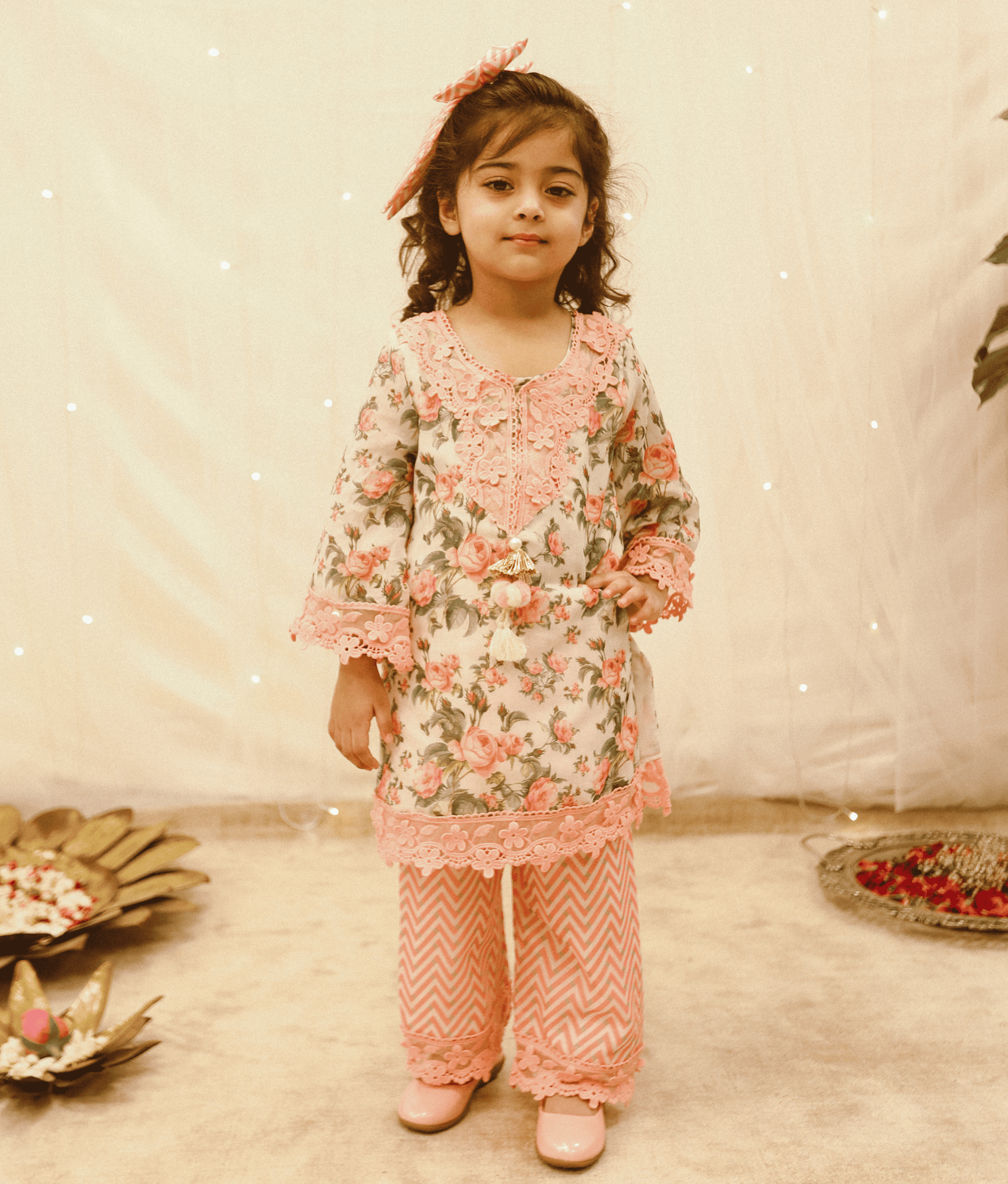 Pre Order: Elegant Rose Printed Women's Suit Set - Formal Office Wear & Special Occasion Outfit